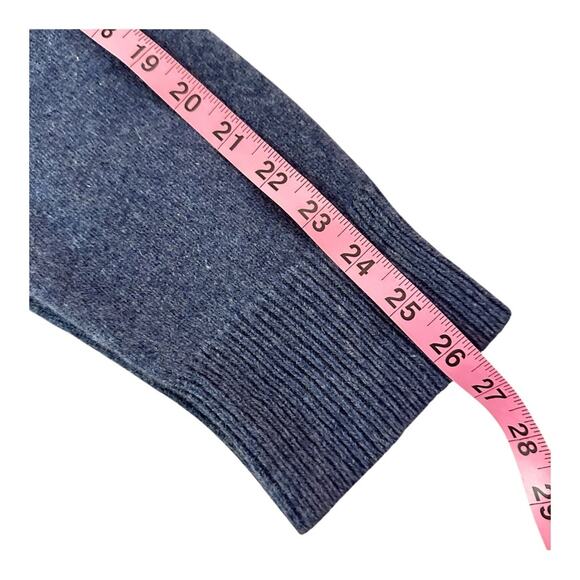 Banana Republic Men’s V-Neck Sweater Blue Wool Blend Long Sleeve Preppy Large - Picture 3 of 8